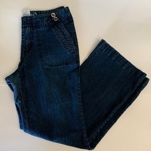 Denim wide leg pants